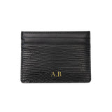 Personalised Card Holder - Black Lizard Look